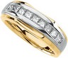 Two Tone Diamond Mens Ring 1 CTW Ref 739802